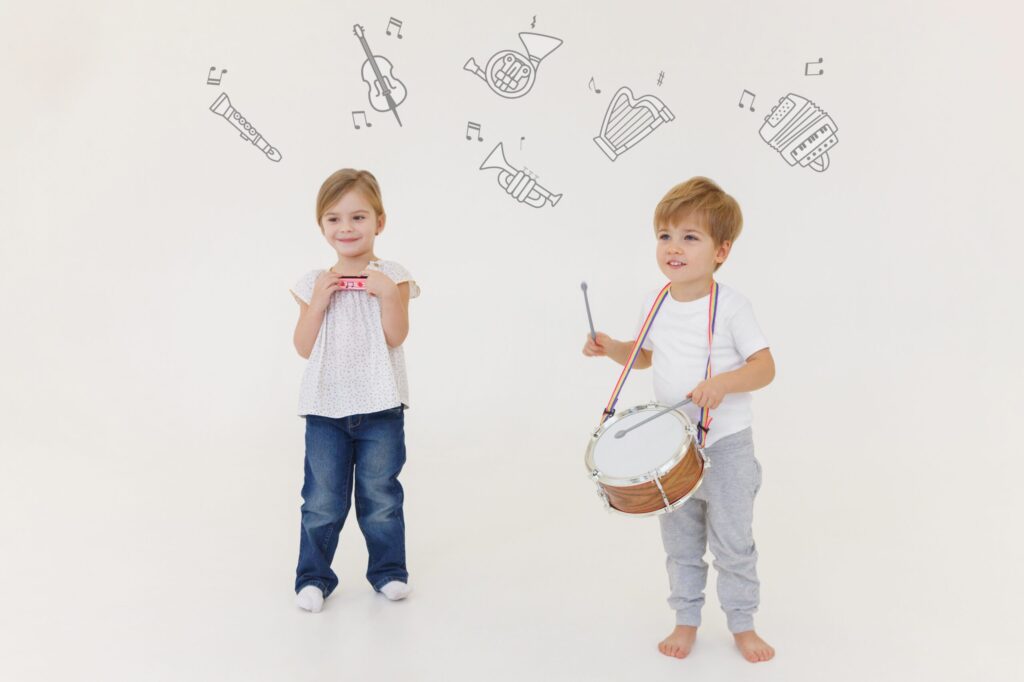 リトミック遊びをする子ども
